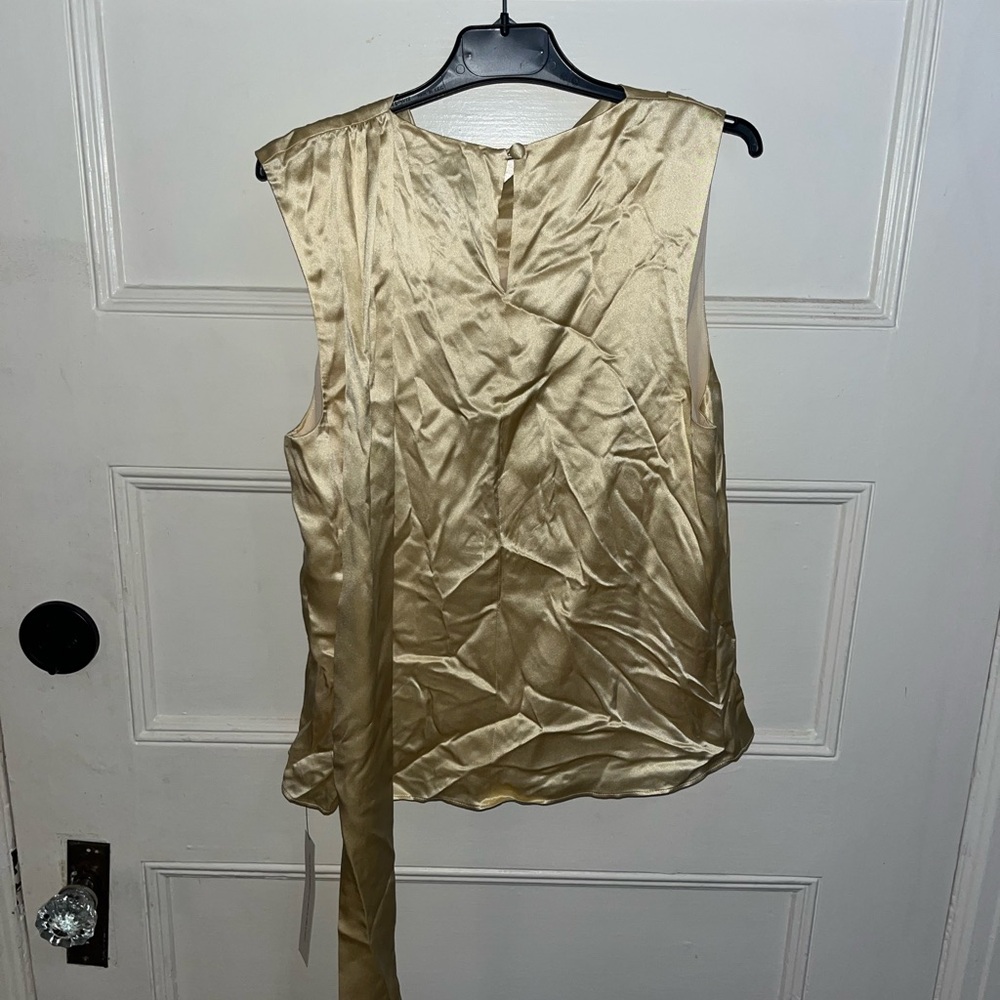 New Reformation Norella Top in Blonde Silk | 4 - Picture 8 of 10